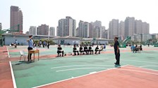 学校军事训练教官团（仙葫校区）完成第二阶段训练科目考核