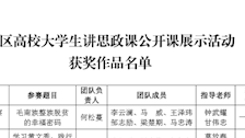 钟武耀、甘伟忠老师指导大学生讲思政课公开课作品获广西一等奖