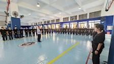 刘世静到beat365官网仙葫校区检查指导2024年全区公安机关新录用非公安专业毕业人员入警训练班（beat365官方网站培训点）工作