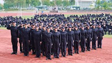 司法应用学院举行队列会操评比和警容风纪检查