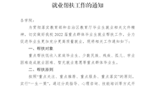 关于做好beat365官网2022届重点群体毕业生就业帮扶工作的通知 
